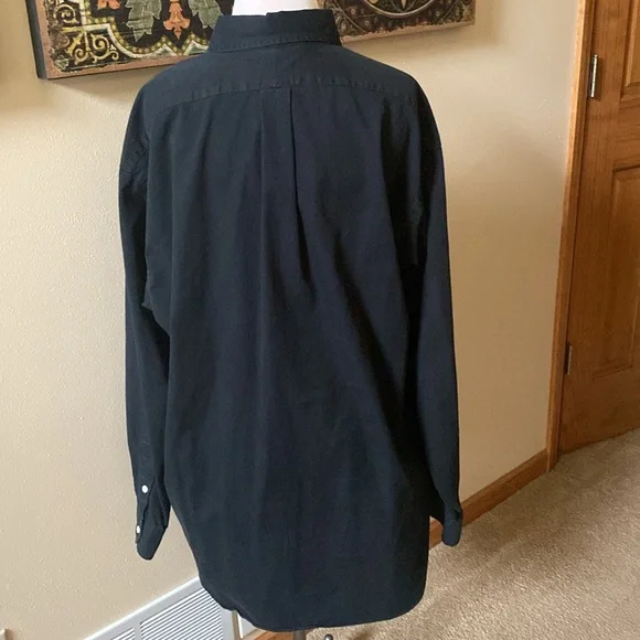 Ralph Lauren “Blake” size large 100% cotton black button down - Picture 3 of 5